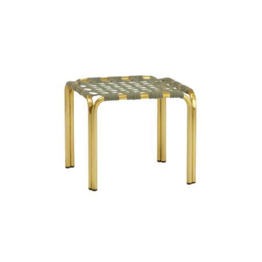 Picture of KANTAN BRASS STACKING STOOL / OCCASIONAL TABLE, SUNCLOTH STRAP