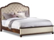 Picture of BEDROOM LEESBURG QUEEN UPHOLSTERED BED WITH WOOD RAILS