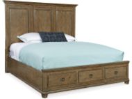 Picture of BEDROOM MONTEBELLO CAL KING WOOD MANSION BED W/ STORAGE FOOTBOARD