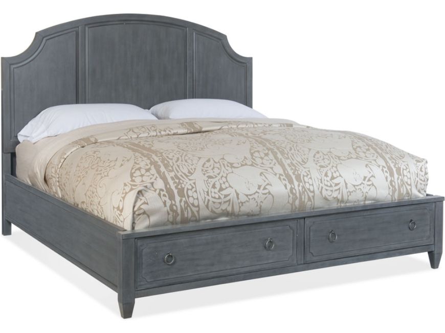 Picture of BEDROOM HAMILTON KING WOOD PANEL BED W-STORAGE FOOTBOARD