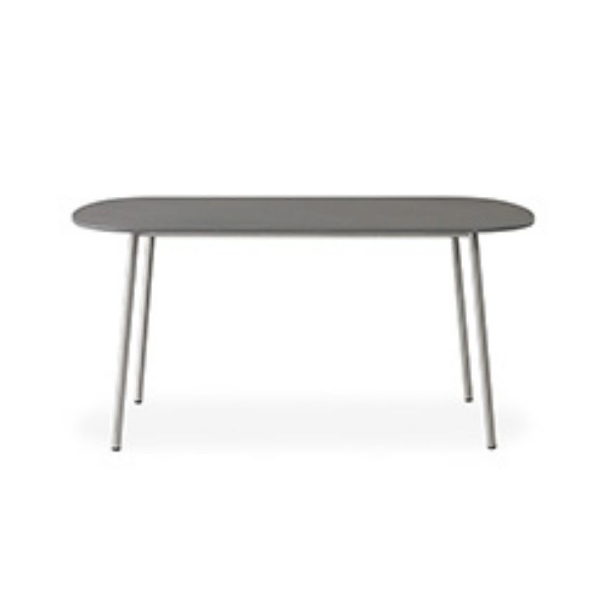 Picture of ELEVATION 42" OVAL COCKTAIL TABLE WITH LIGHT GRAY CORIAN TOP