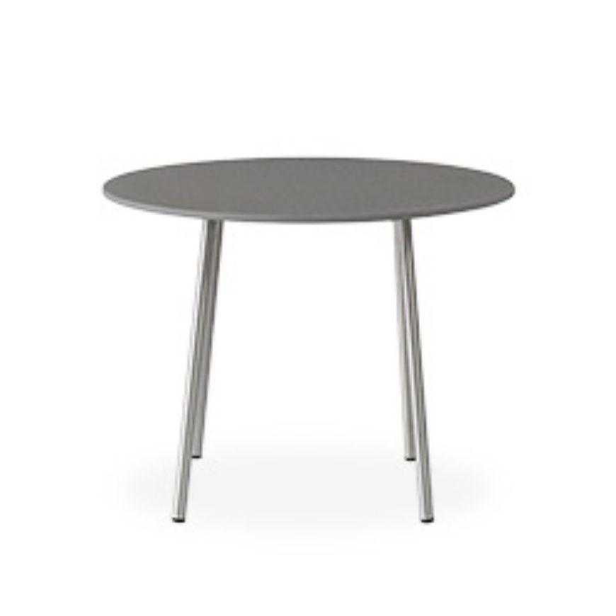 Picture of ELEVATION 24" ROUND END TABLE WITH LIGHT GRAY CORIAN TOP