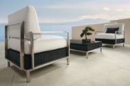 Picture of ELEMENTS LOUNGE CHAIR WITH STAINLESS STEEL ARMS AND BACK