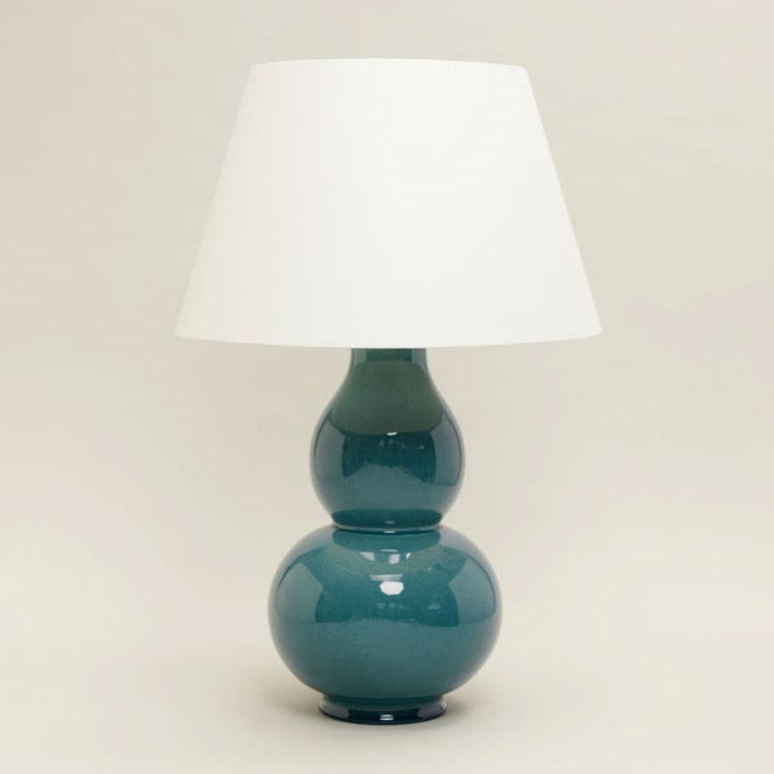 Picture of AVEBURY GOURD TABLE LAMP, TEAL, NO BASE