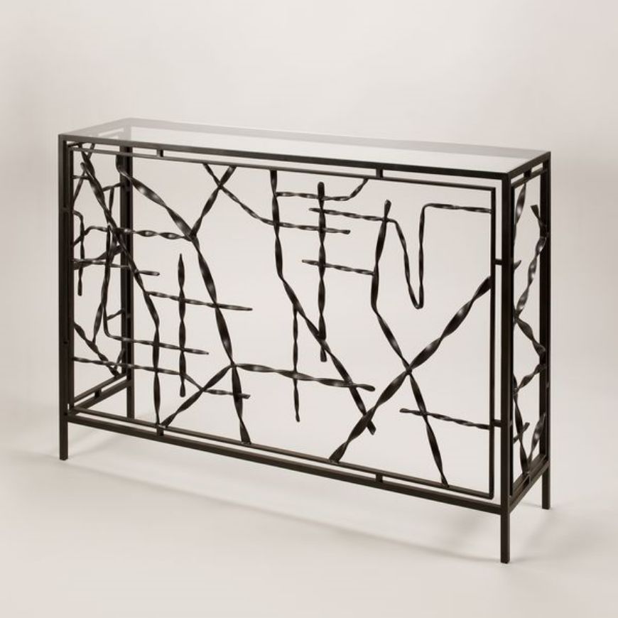 Picture of AMPORT CONSOLE TABLE, BRONZE & GLASS