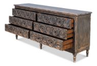 Picture of 30 CIRCLES CREDENZA, DISTRESSED BLACK