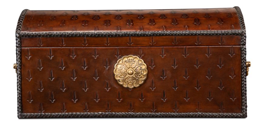 Picture of BARON'S LEATHER BOX, OXBLOOD