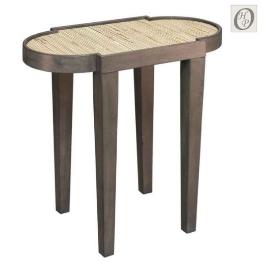 Picture of WALLACE SIDE TABLE WITH GRASS CLOTH TOP
