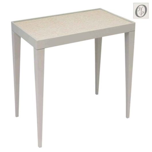 Picture of DALLAS RECTANGULAR SIDE TABLE, PAINTED BASE, TOP IS GRASS CLOTH PATTERN WOVEN GRASS
