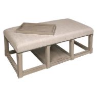 Picture of BENCH / COCKTAIL OTTOMAN WITH TRAY, AVAILABLE IN 2 FINISHES