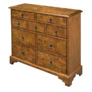 Picture of 9 DRAWER CHEST, ANTIQUE BURL FINISH