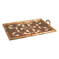 Picture of LARGE WOOD TRAY, DECORATIVE HAND PAINTED