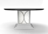 Picture of CHELSEA 60" ROUND TABLE WITH MIRRORED PEDESTAL BASE