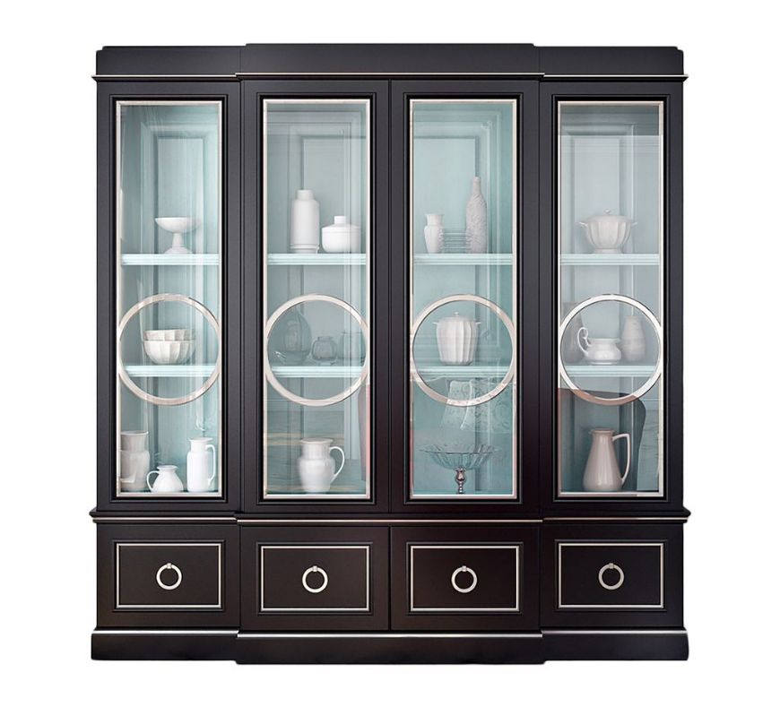 Picture of ASTORIA BREAKFRONT WITH CIRCLE MULLION GLASS DOORS