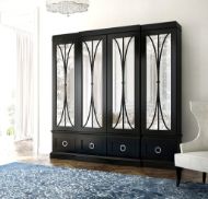 Picture of ASTORIA DISPLAY/MEDIA CABINET WITH ANTIQUE MIRROR OVAL MULLION DOORS