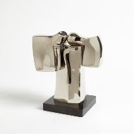 Picture of ABSTRACT DUAL FIGURE SCULPTURE-NICKEL