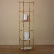 Picture of ARBOR ETAGERE-BRASS & WHITE MARBLE