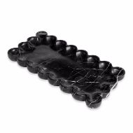 Picture of BLISS LARGE SCALLOPED TRAY - BLACK