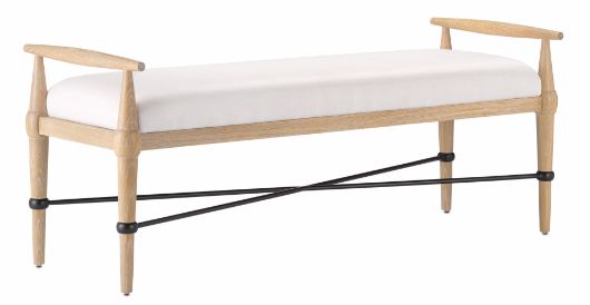 Picture of PERRIN MUSLIN NATURAL BENCH