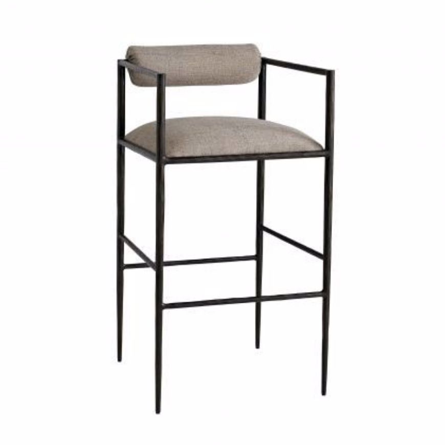 Picture of BARBANA BAR STOOL PEWTER TEXTURE