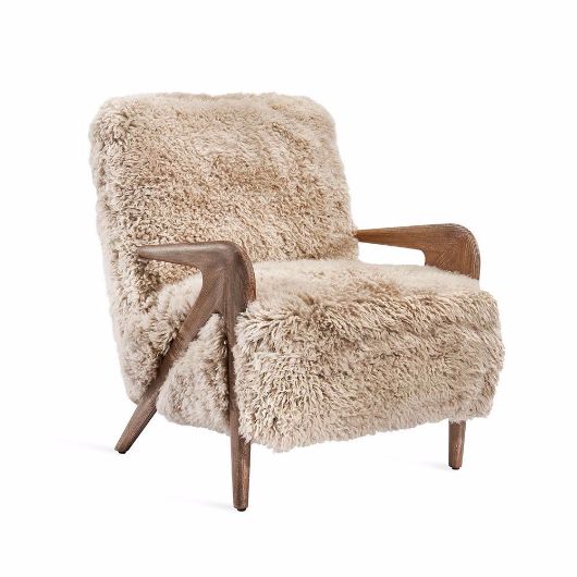 Picture of ANGELICA LOUNGE CHAIR - MOREL TAUPE
